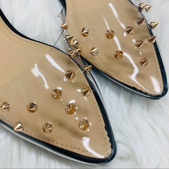 Black clear studded pointed sandal - Picture 7 of 7